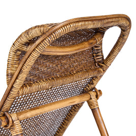 The Rattan Floor Lounger - Dark Walnut