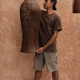 The Oasis Tower Pendant - Dark Walnut - XL