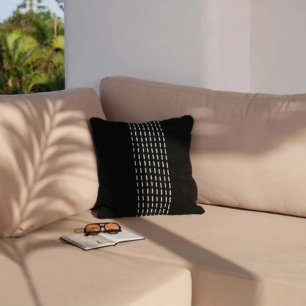 The Drizle Cushion Cover - Black and White