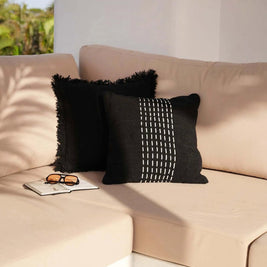 The Drizle Cushion Cover - Black and White