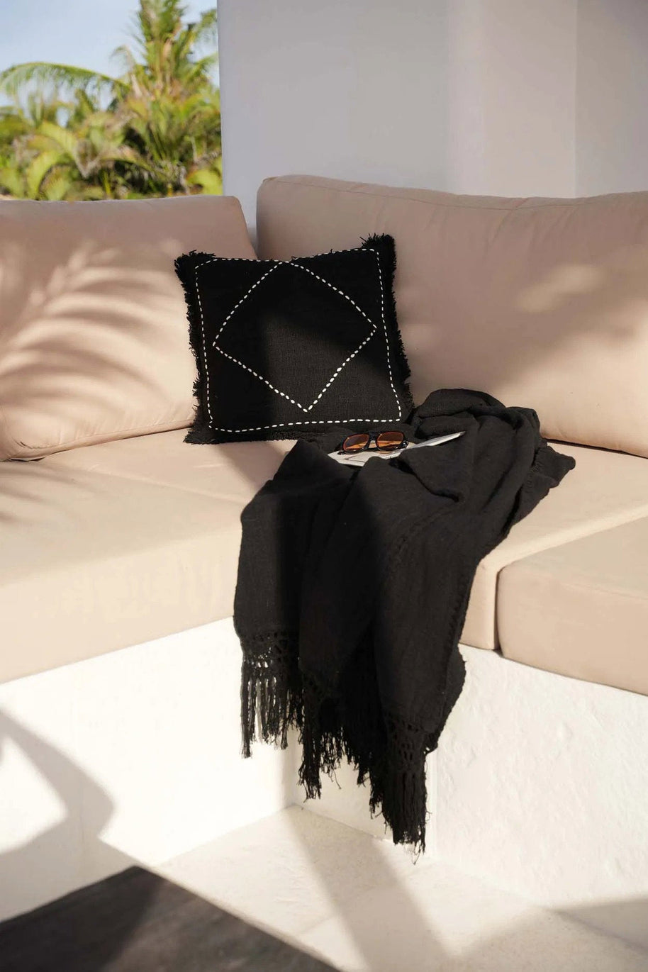 The Kasbah Cushion Cover - Black & White