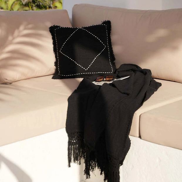 The Kasbah Cushion Cover - Black & White