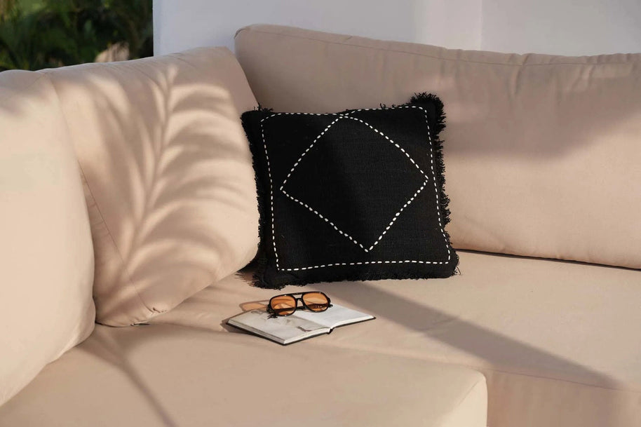 The Kasbah Cushion Cover - Black & White
