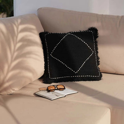 The Kasbah Cushion Cover - Black & White