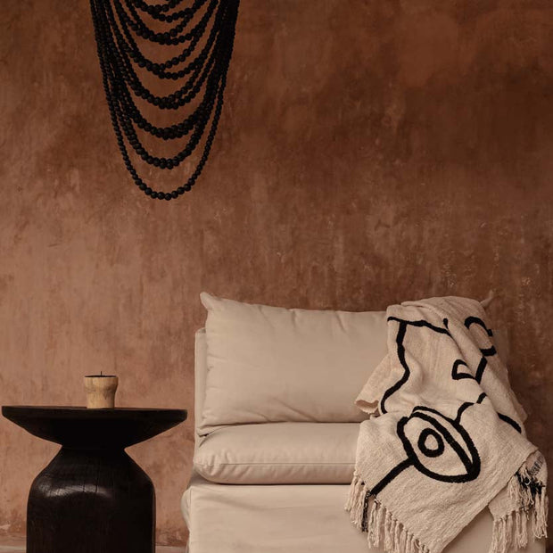 The Evil Eye Bed Throw - Natural Black