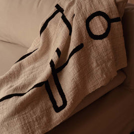 The Evil Eye Bed Throw - Natural Black