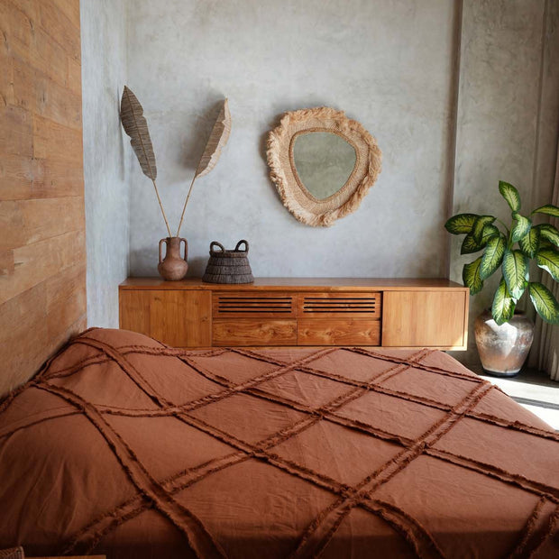 The Berber Bed Throw - Terracotta