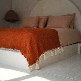 The Stitch Bed Throw - Terracotta