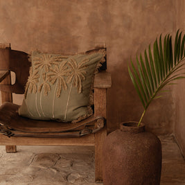 The Tropical Breeze Cushion Cover - Forest Green