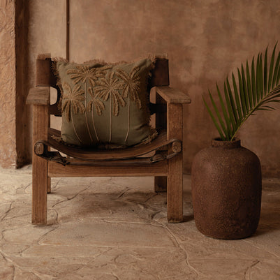 The Tropical Breeze Cushion Cover - Forest Green