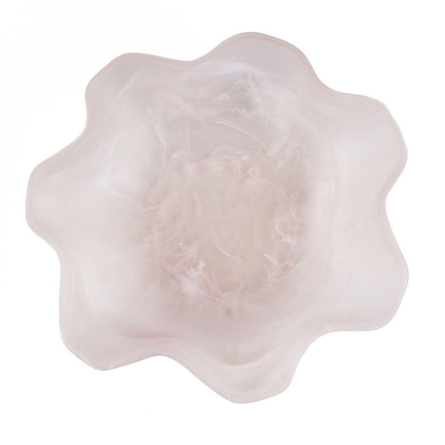 The Resin Organic Fruit Bowl - Pink/White