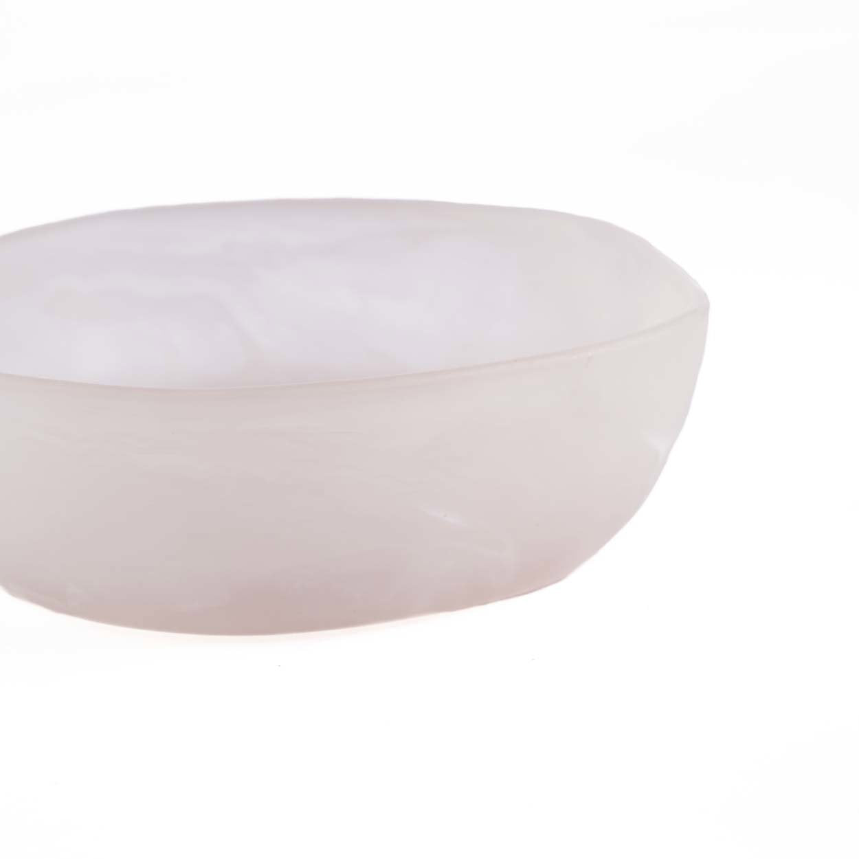 The Resin Organic Bowl - Pink/White - Large