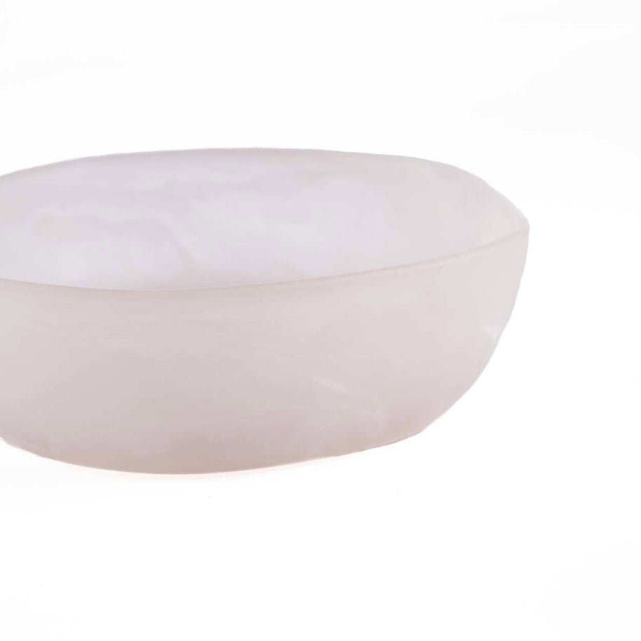 The Resin Organic Bowl - Pink/White - Large