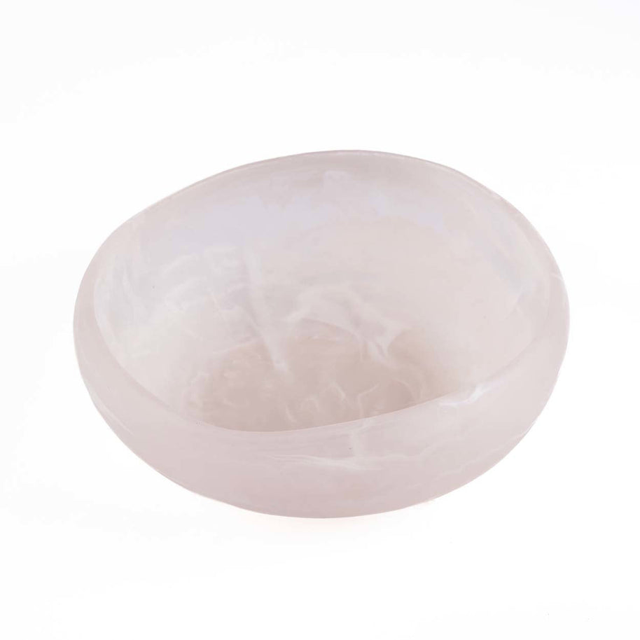 The Resin Organic Bowl - Pink/White - Large