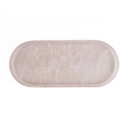 The Resin Oval Plate - Pink and White