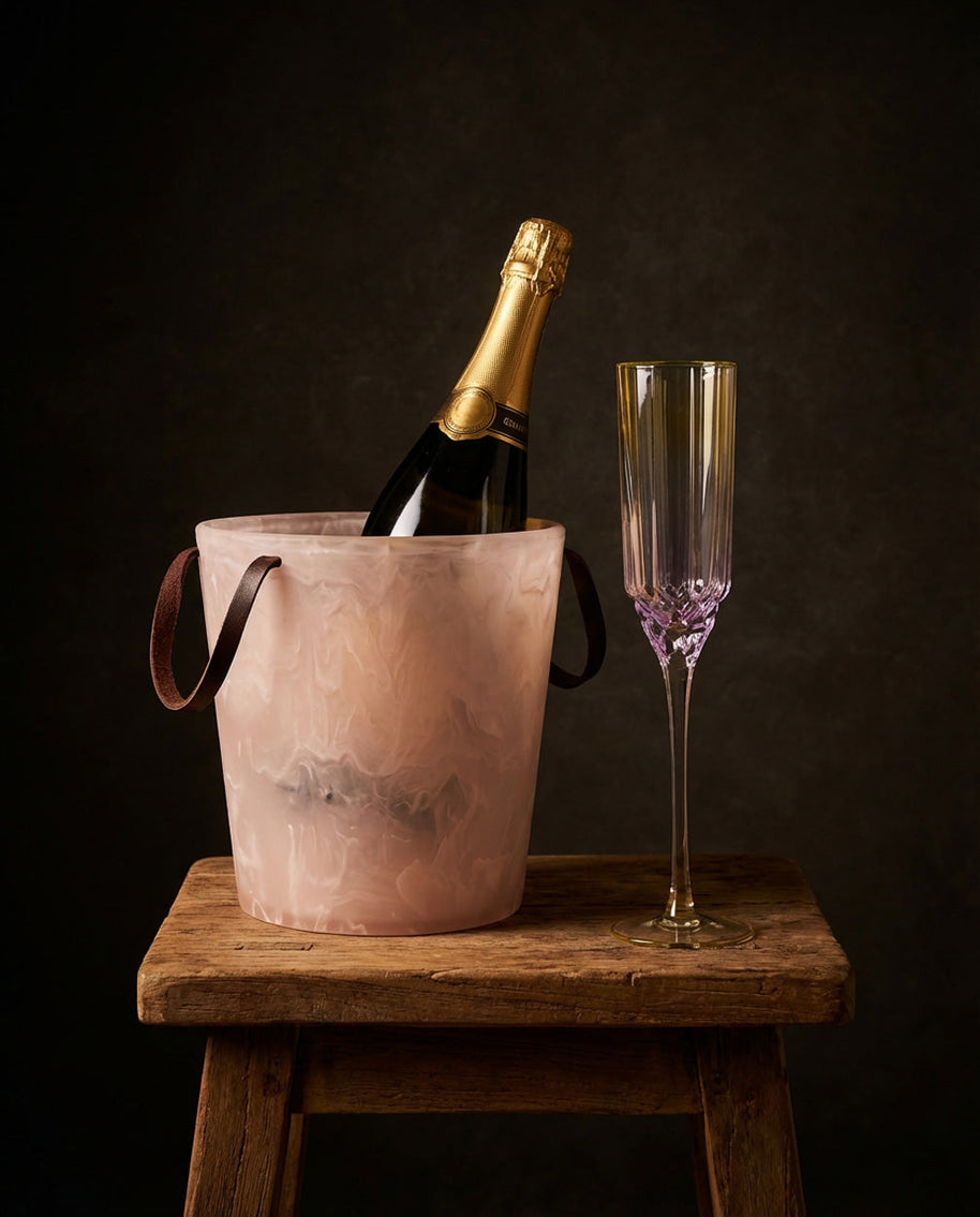 The Resin Ice Bucket - Pink and White
