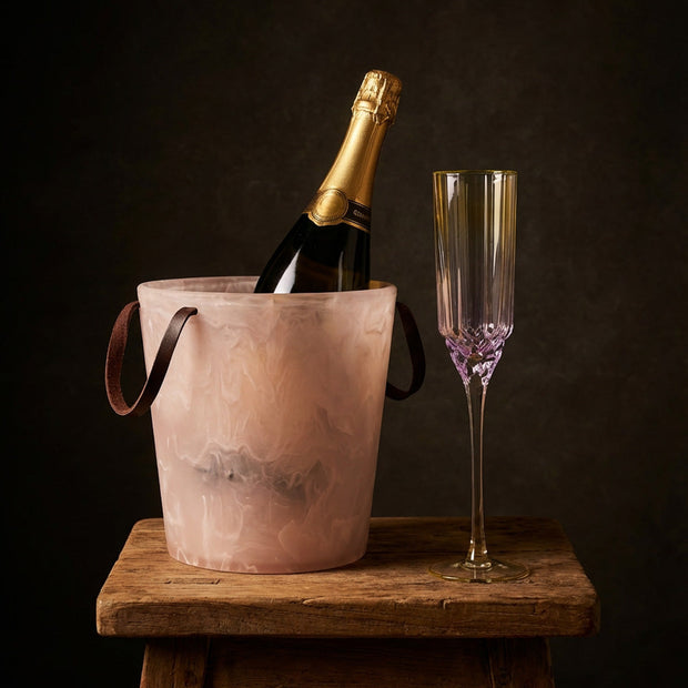 The Resin Ice Bucket - Pink and White