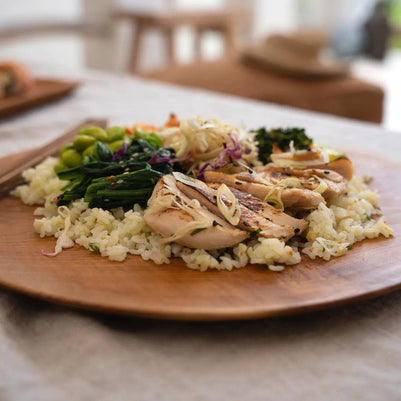 The Teak Root Round Plate - M