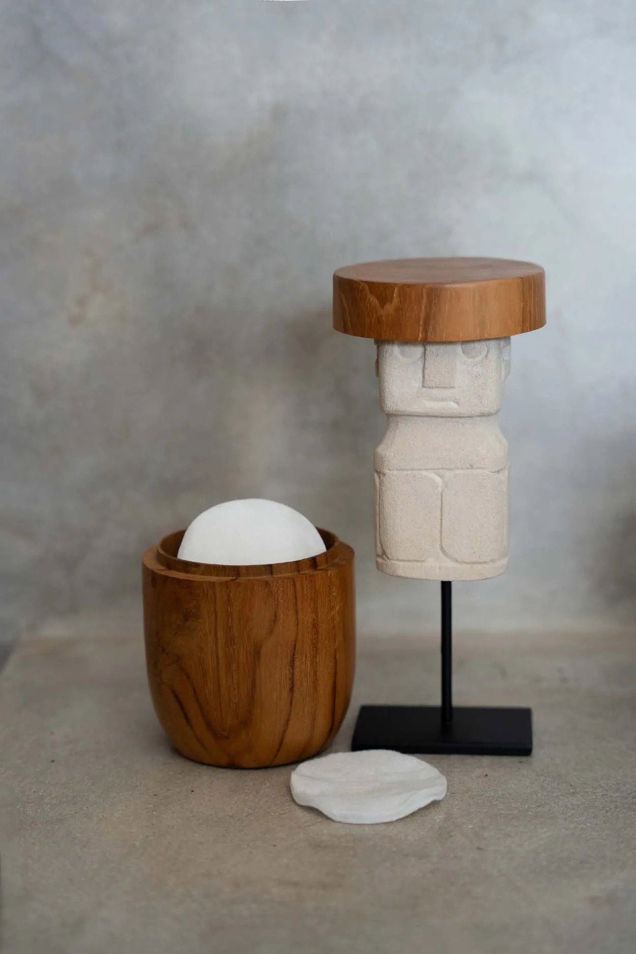 Teak Root Jar, Low - M