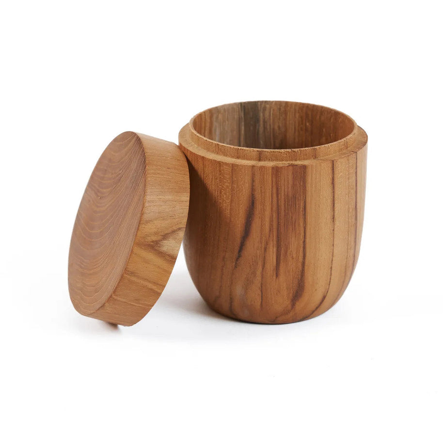 Teak Root Jar, Low - M