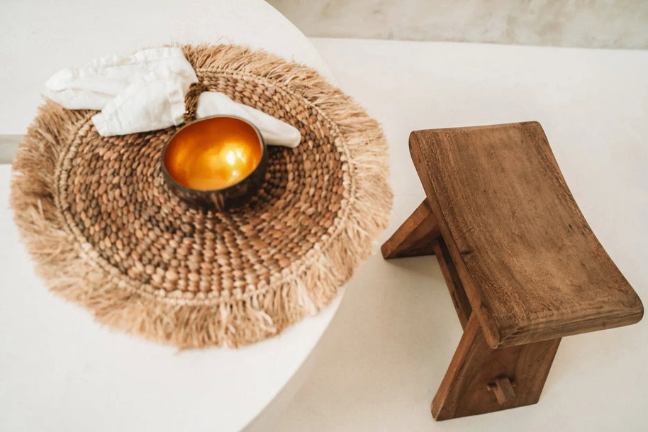 Platzset aus Wasserhyazinthe und Raffia - Natur