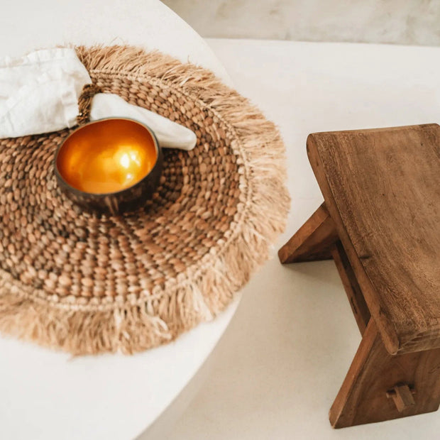Platzset aus Wasserhyazinthe und Raffia - Natur