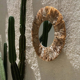 The Palm Tree Mirror - Natural - M