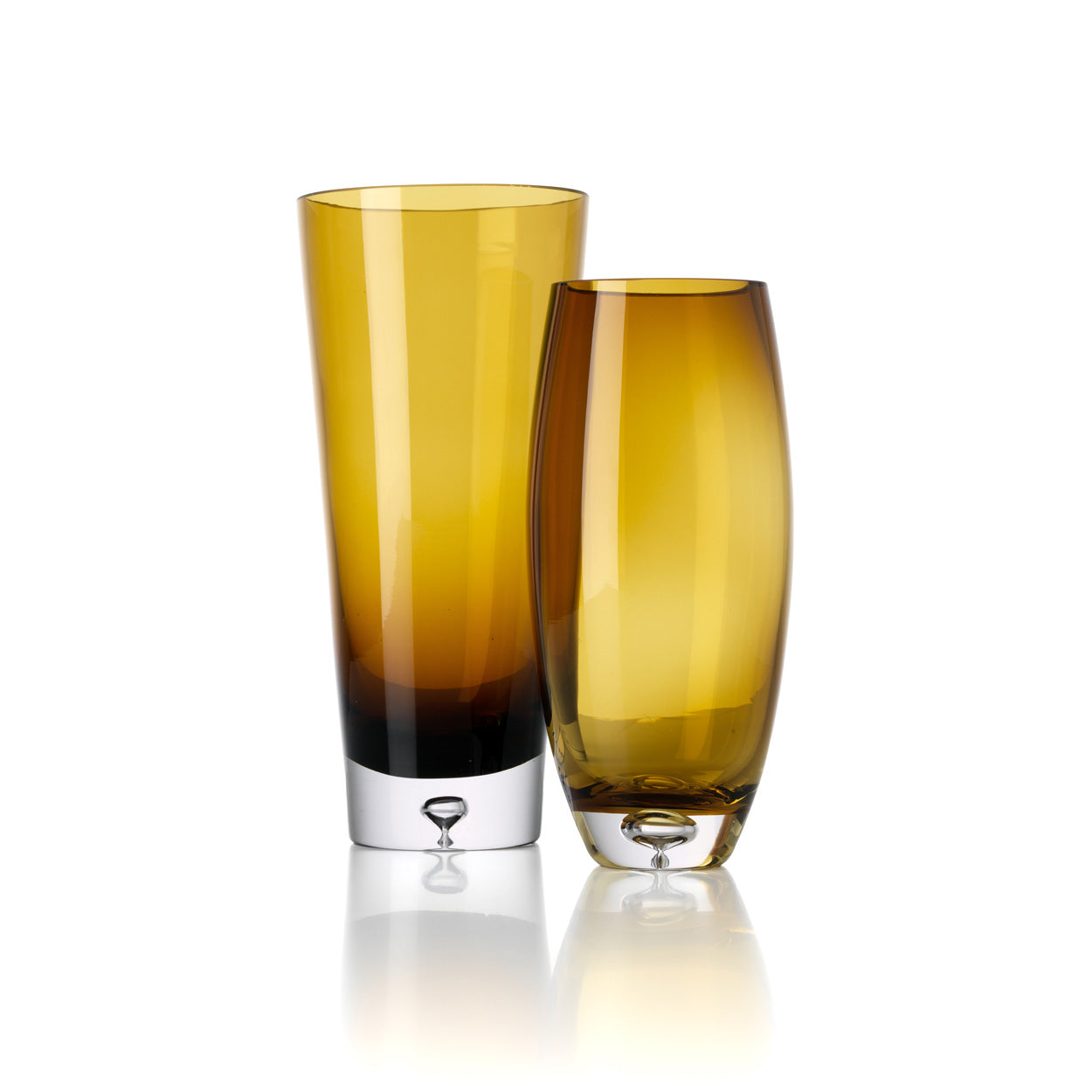 Die Honigglanz-Vase - Braun-Gold - M