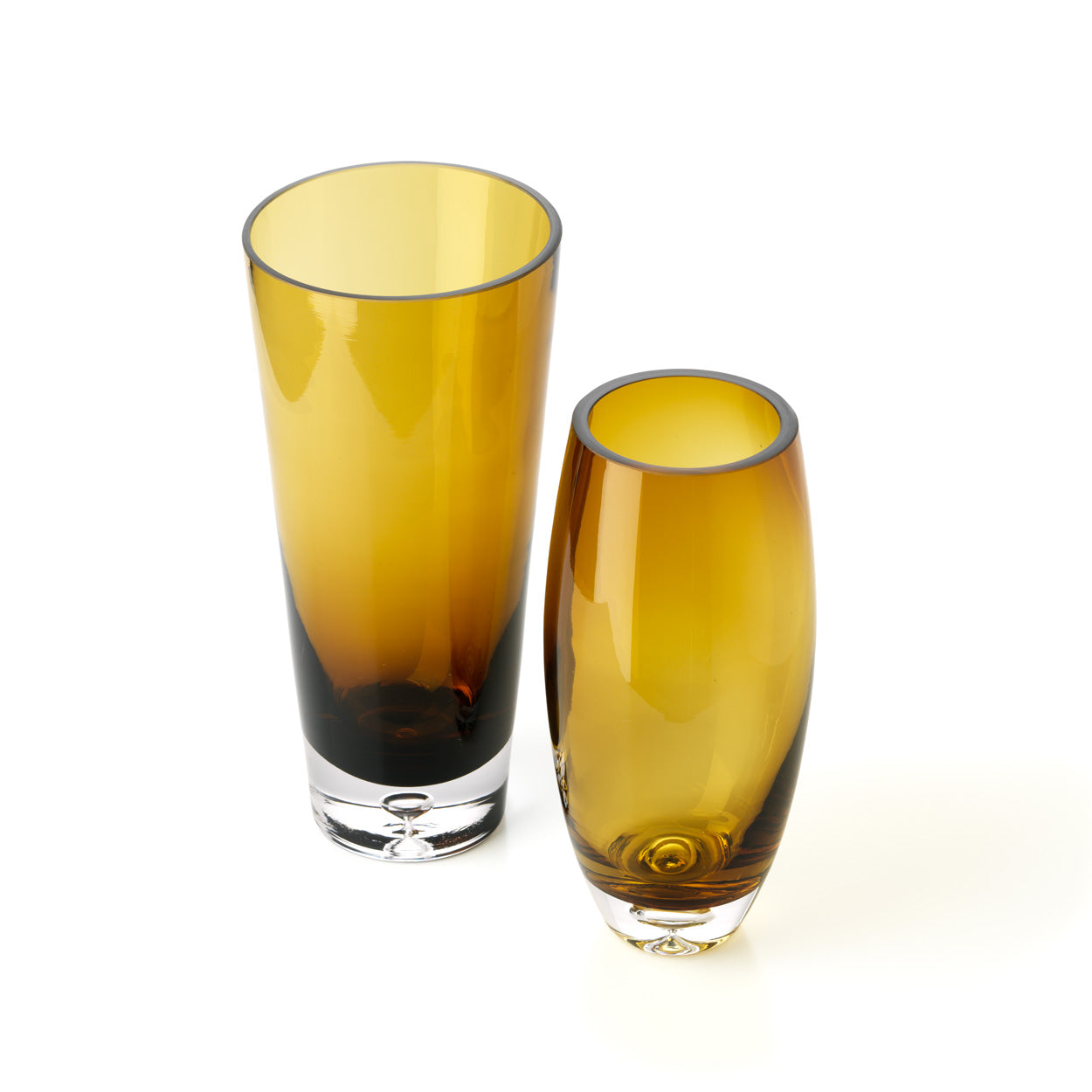 Vase Sonnenuntergangsglühen - Braun-Gold - L