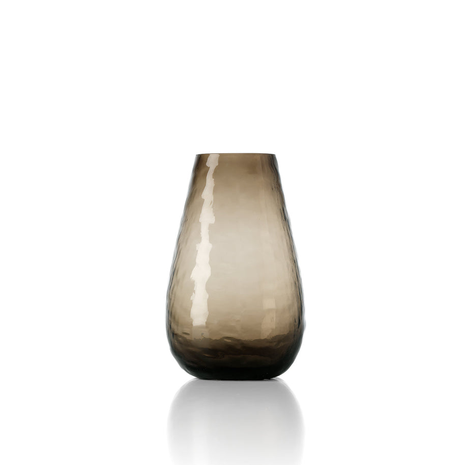Vase mit organischer Form - braun - M