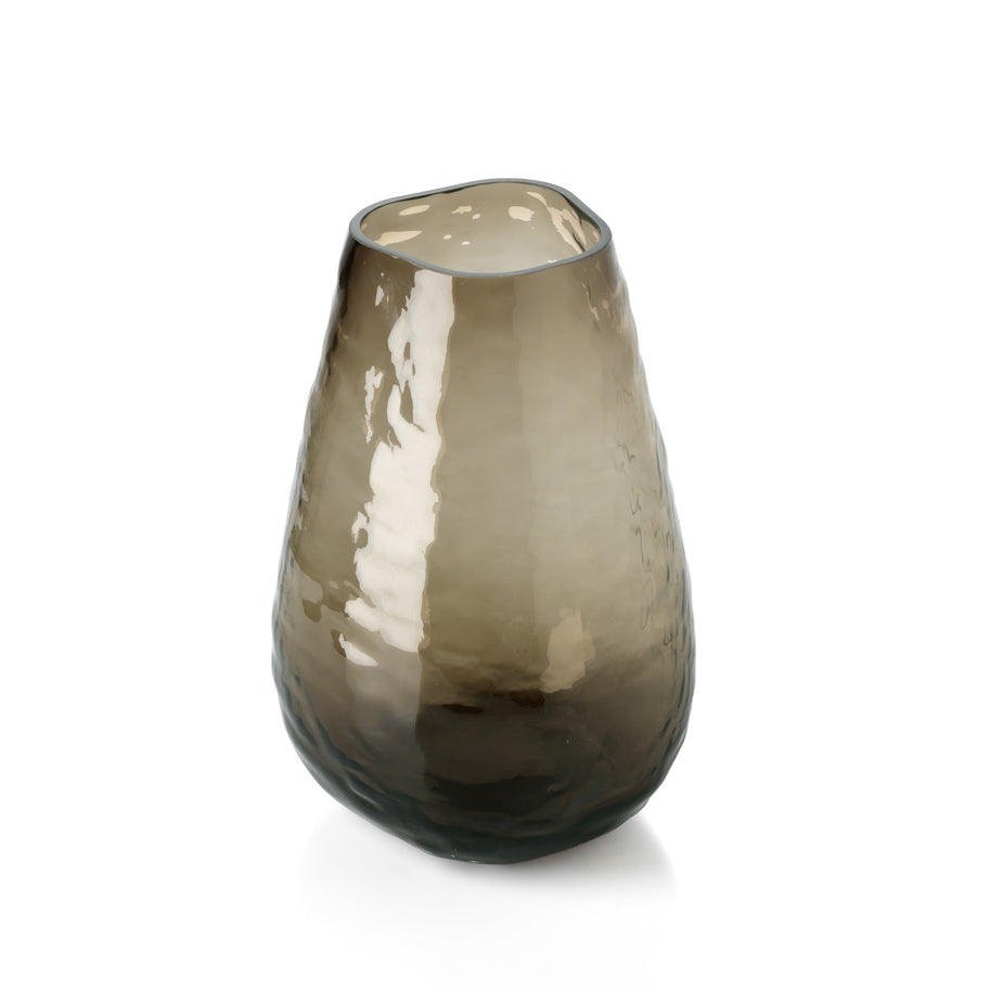 Vase mit organischer Form - braun - M