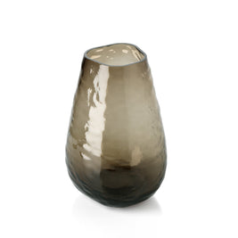 Vase mit organischer Form - braun - M
