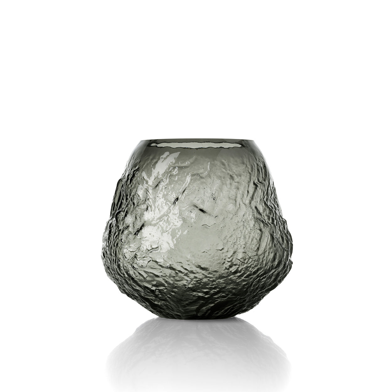 Die Erdkrater-Vase - Schwarz - L