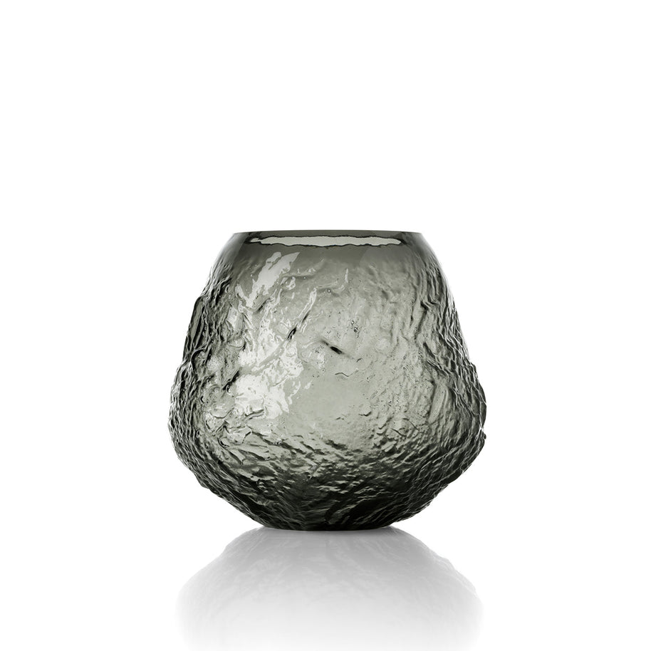 Die Erdkrater-Vase - Schwarz - L