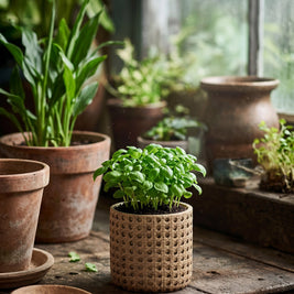 The RattanRock Planter - Natural - S