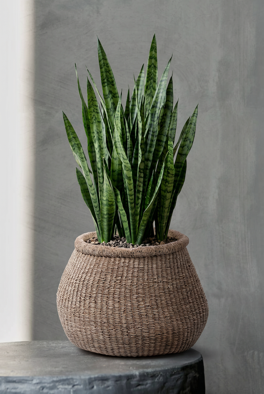The Faux-Puff Planter - Brown - L