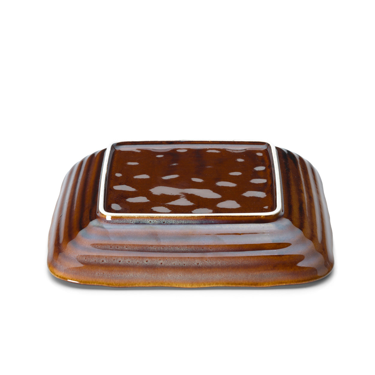 The Smoked Horizon Square Plate - Brown-Grey - M