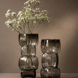 The Cubes Vase - Dark Grey - L