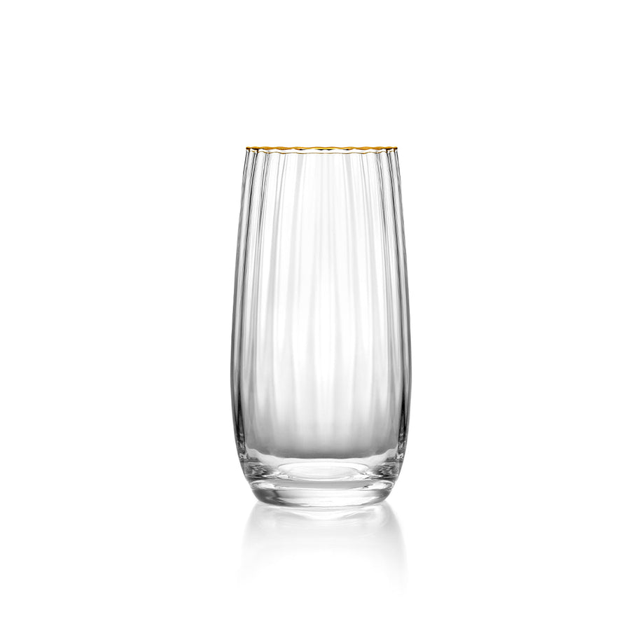 Highball mit goldenem Rand - Naturgold