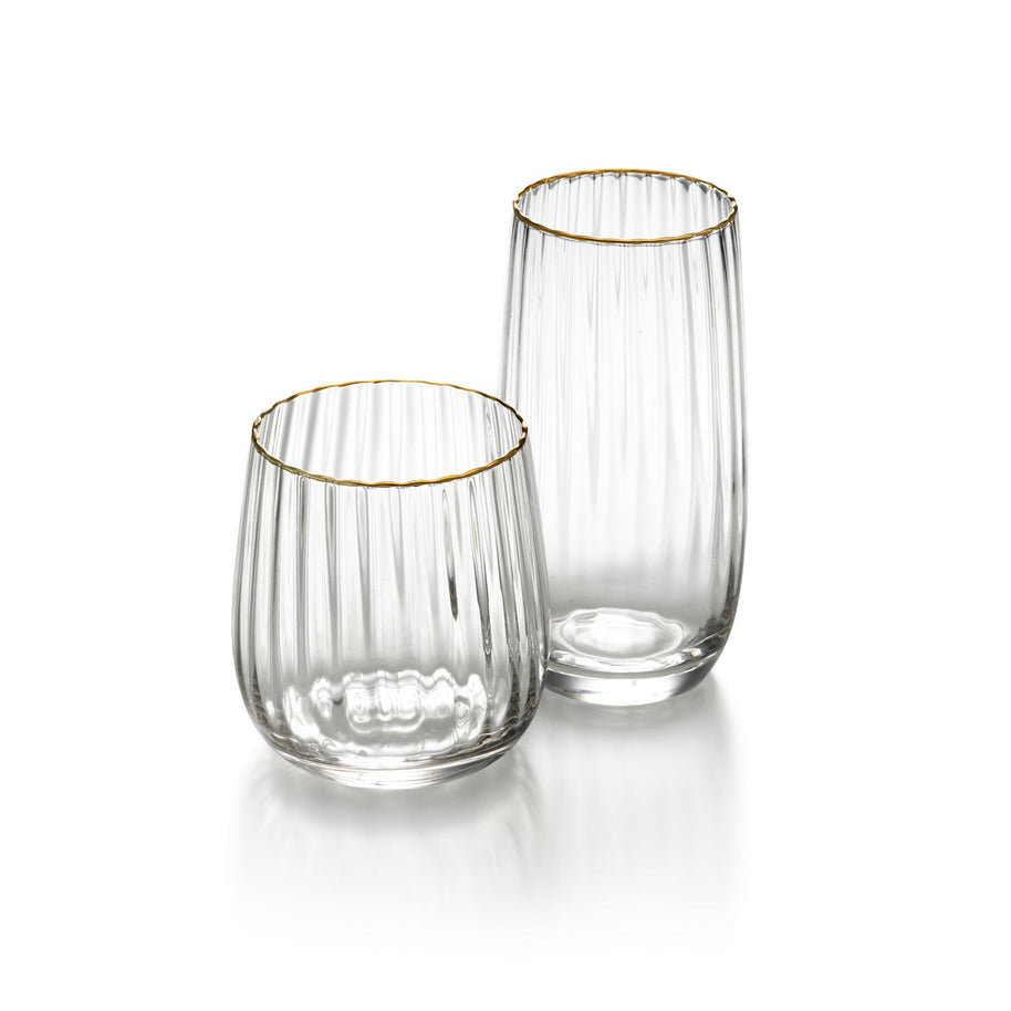 Highball mit goldenem Rand - Naturgold