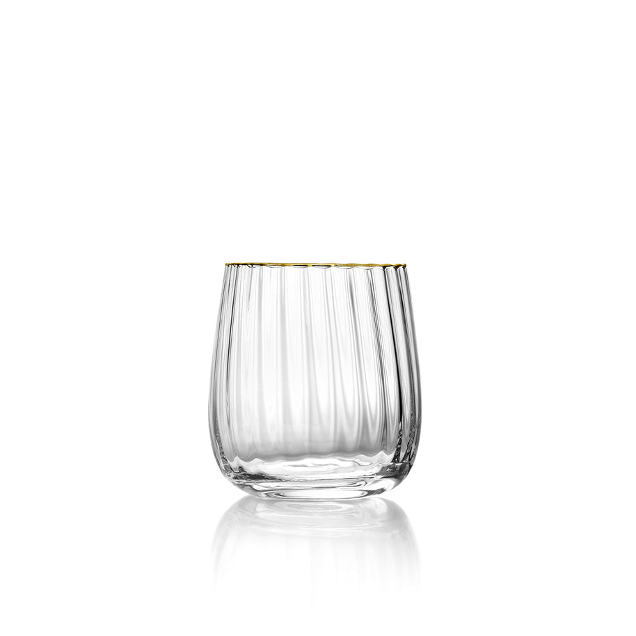 Becher mit goldenem Rand - Naturgold