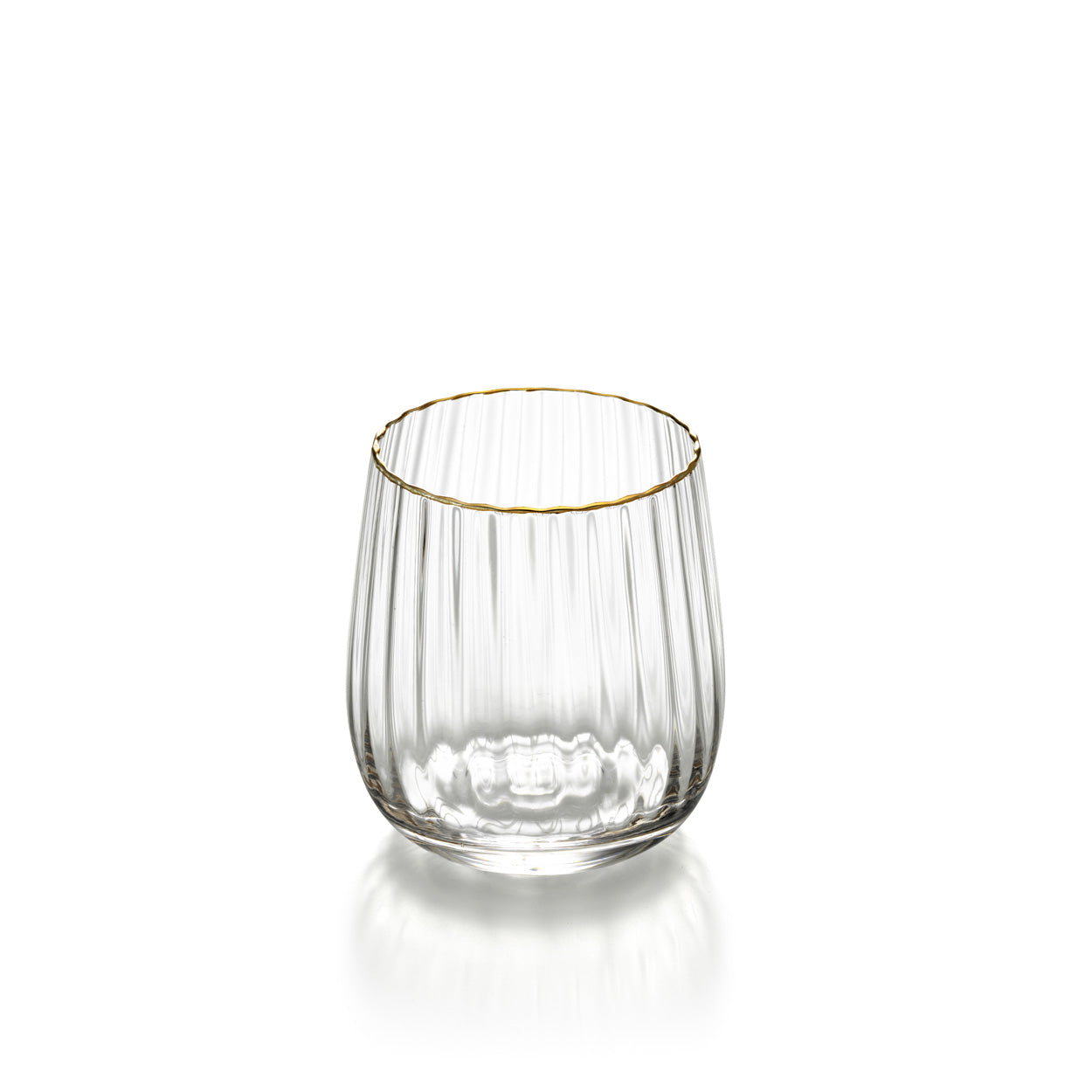 Becher mit goldenem Rand - Naturgold