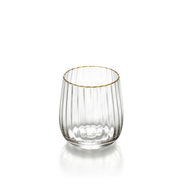 Becher mit goldenem Rand - Naturgold