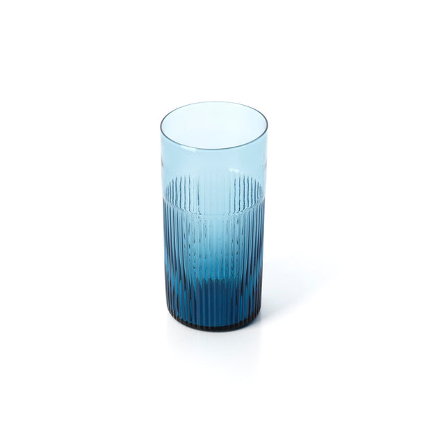 Azurblauer, gerippter Tumbler – Blau