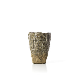 The Rock-Textured Vase - Grey Stone - Small