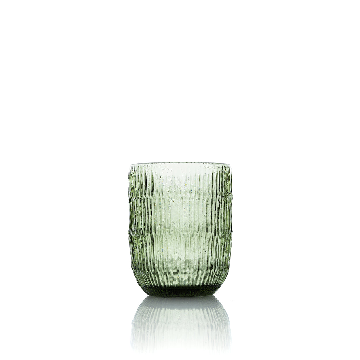 Das Moos-Wellen-Wasserglas - Grün