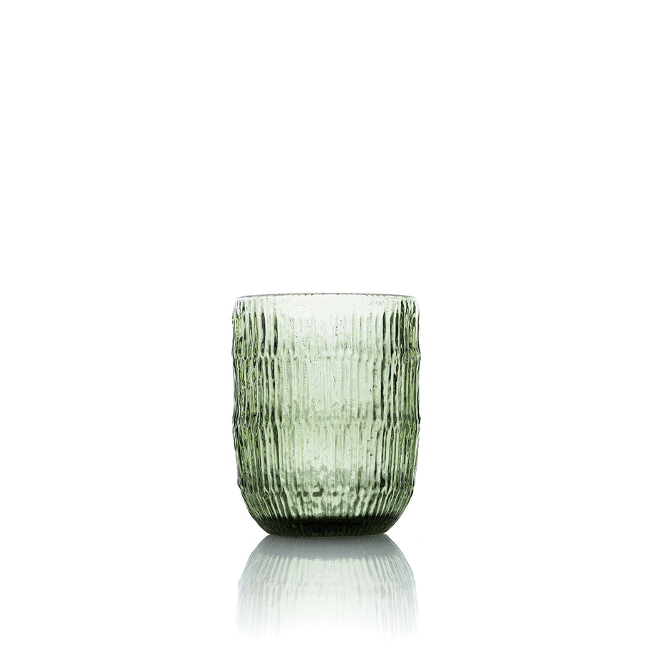 Das Moos-Wellen-Wasserglas - Grün