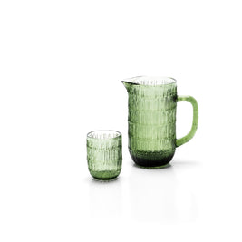 Das Moos-Wellen-Wasserglas - Grün