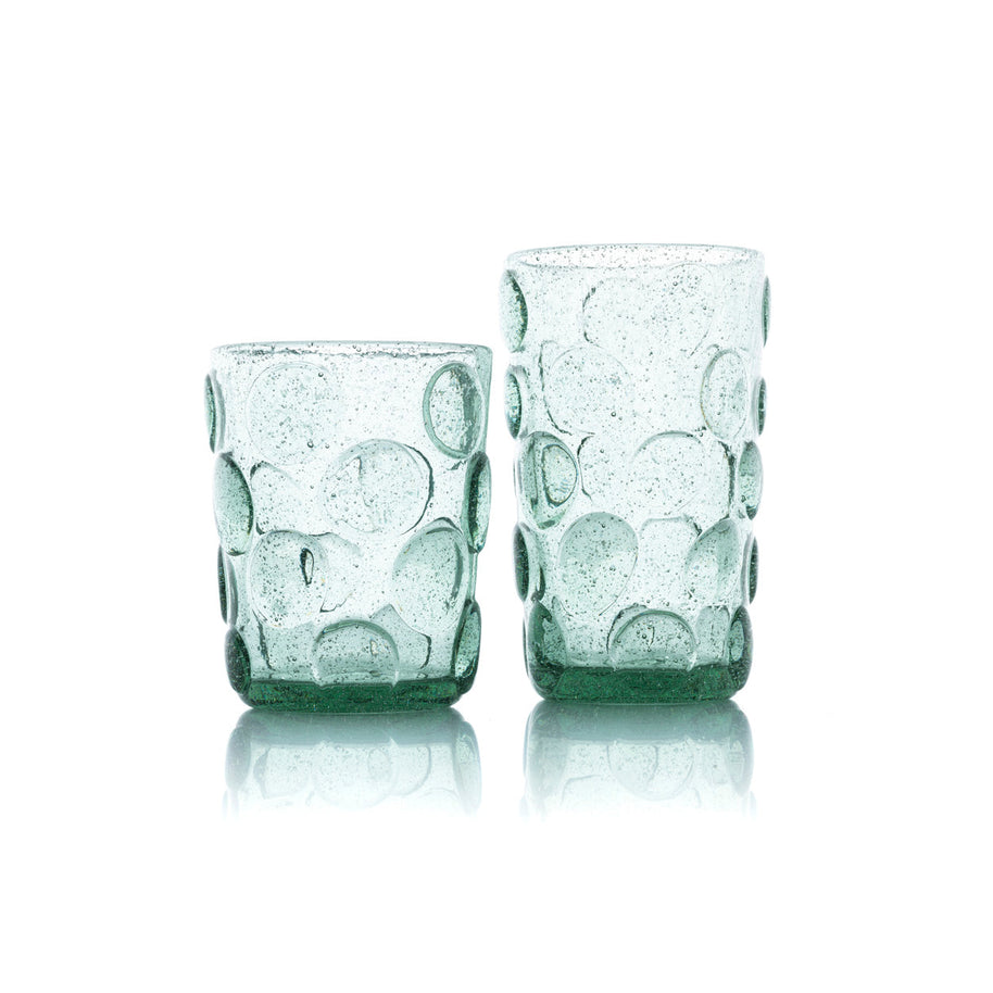Wasserglas 'Frosted Dot' - Aqua