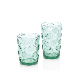 Wasserglas 'Frosted Dot' - Aqua